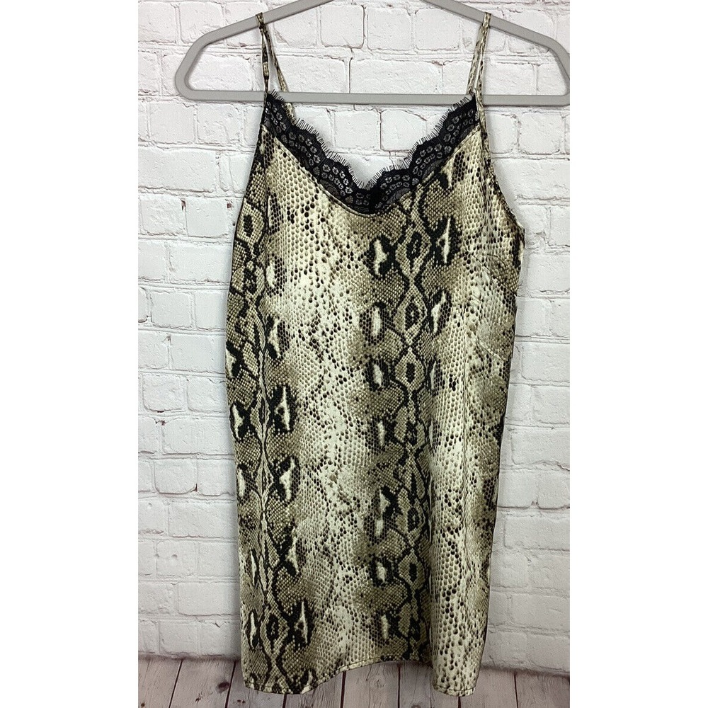 G+E Grace & Emma Cami Tank Tunic top slip blouse with lace accent sz M NWT Y2K‎